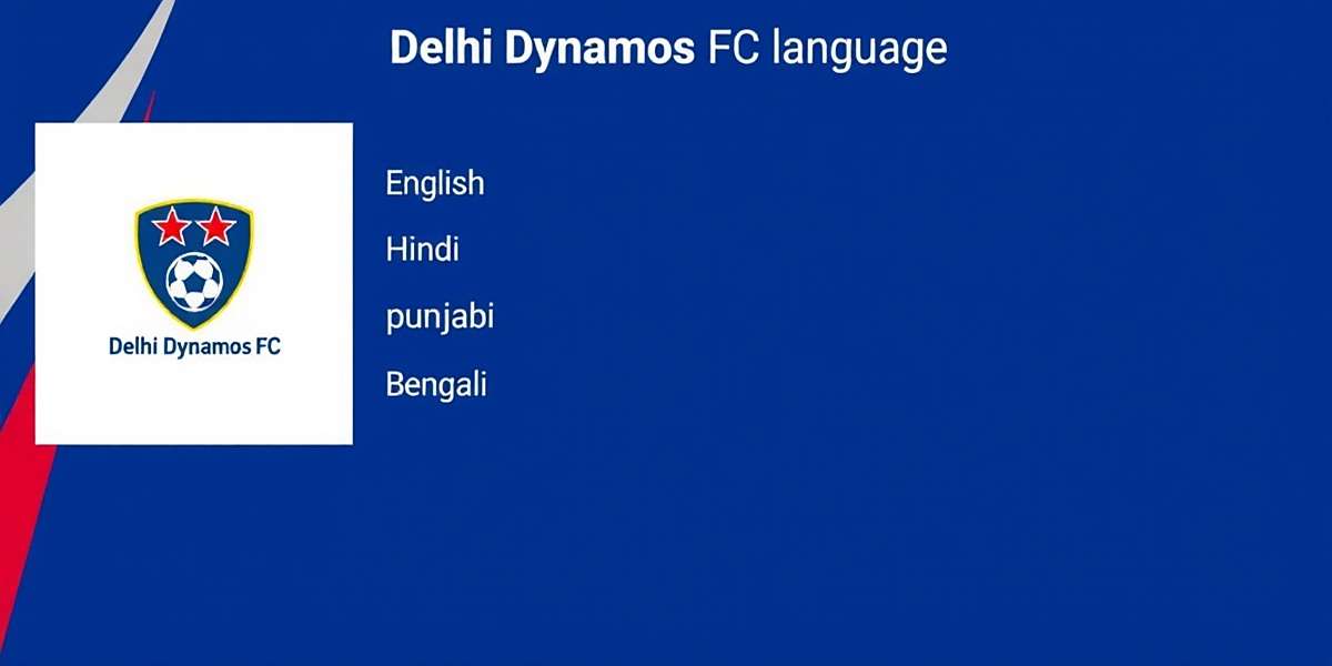 Delhi Dynamos FC Language Options Delhi Dynamos FC language selection screen showing options for English, Hindi, Punjabi, and Bengali