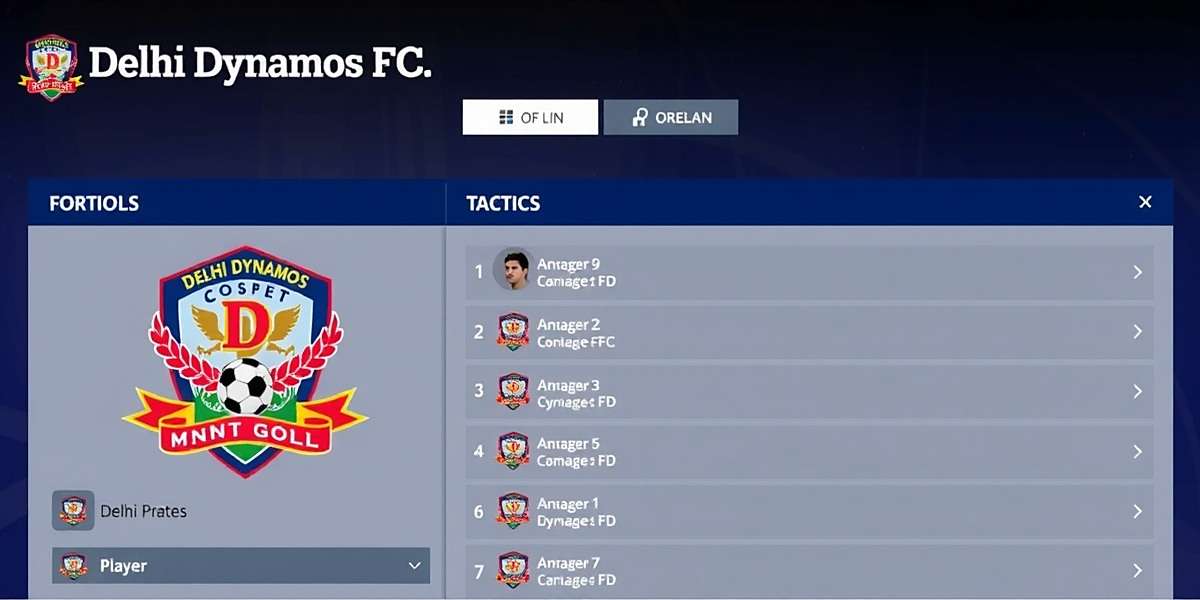 Delhi Dynamos FC Tactics Delhi Dynamos FC tactics screen showing recommended formations and player instructions for different match conditions