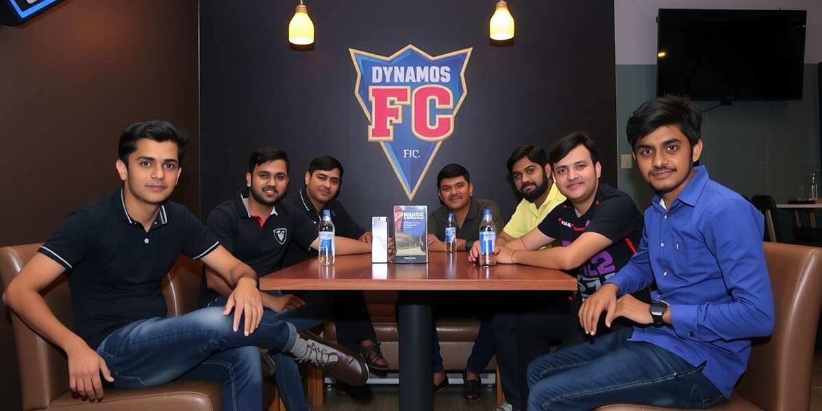 Delhi Dynamos FC Community Meetup Delhi Dynamos FC community meetup in New Delhi with players gathered for a tournament at a gaming cafe